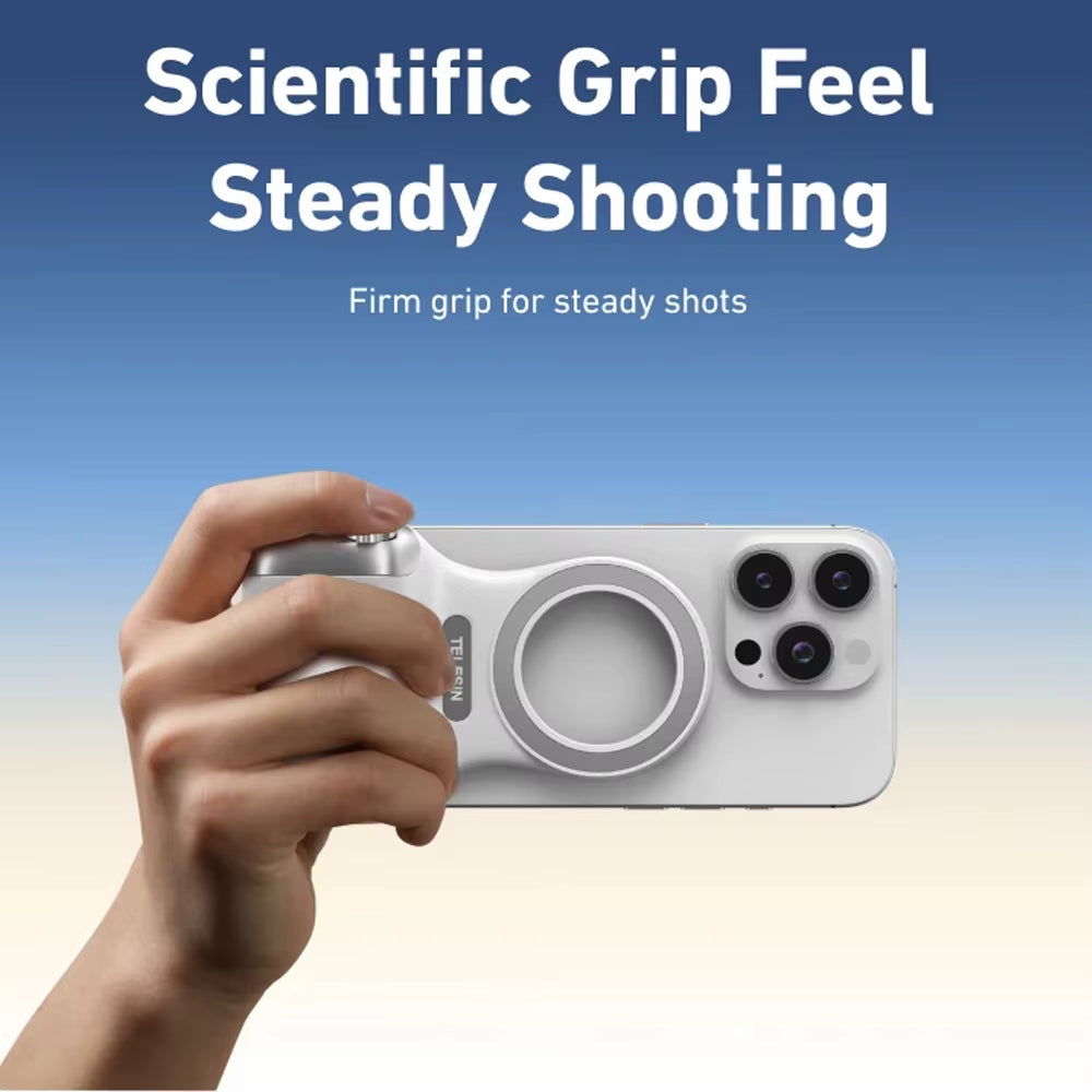 TELESIN Magnetic Phone Camera Shoot Hand Grip Phone Holder Shooting Aid Remote Control Handle for Iphone HUAWEI SAMSUNG Phone